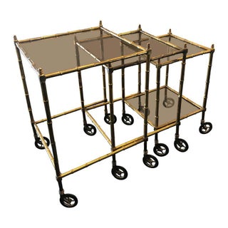 Vintage Used Gold Nesting Tables Chairish