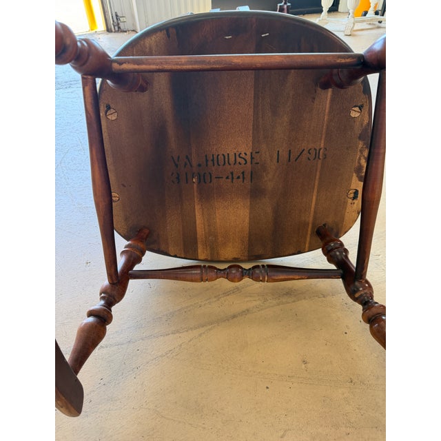 Cinnamon Vintage Virginia House High Arrow Back Windsor Rocking Chair For Sale - Image 8 of 10