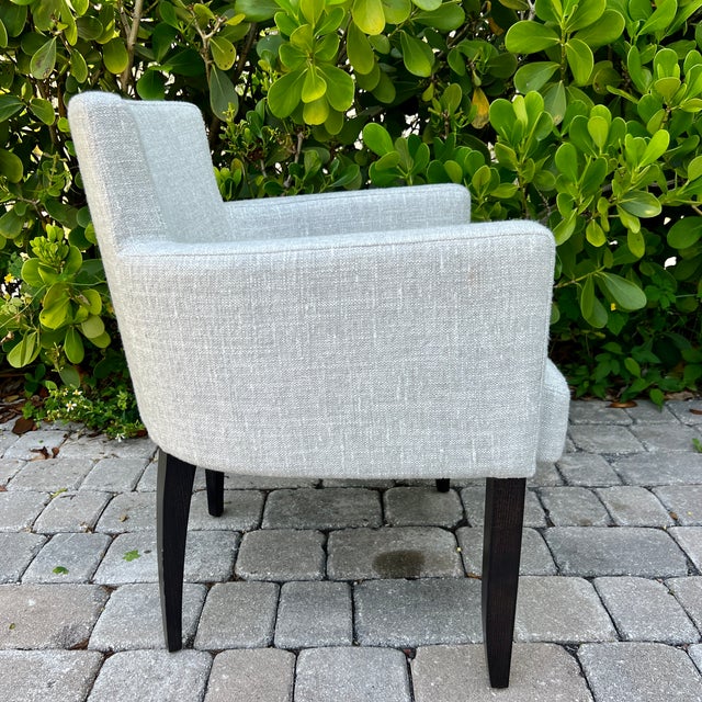 Grey Woven Armchair With Streamline Design by Pierre Frey For Sale - Image 12 of 12