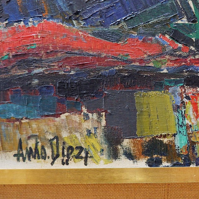 1960s Anto Diez, Circus Dancer, 1968, Oil on Canvas, Framed For Sale - Image 5 of 14