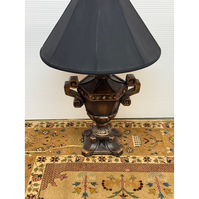 Bronze Neoclassical Style Urn Shaped Table Lamp For Sale - Image 8 of 12