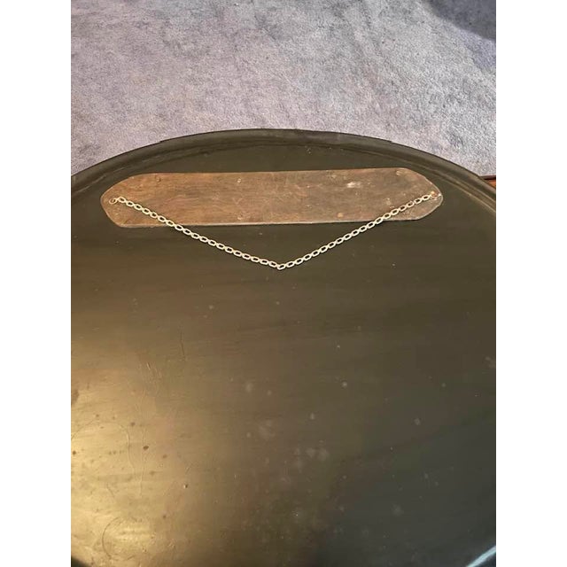 Wood Antique 1870s Very Rare Oversized Victorian Napoleon 111 Second Empire Design Ebonized Lacquer Wood Parlor Tray For Sale - Image 7 of 11
