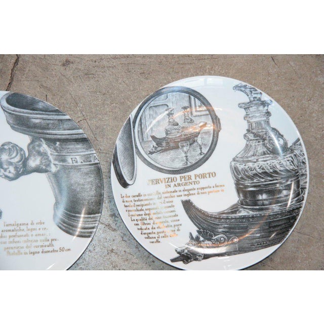 Fornasetti 1980s Piero Fornasetti Plates - Set of 6 For Sale - Image 4 of 7