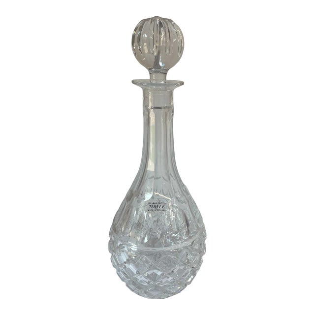 Vintage Towle 24% Lead Crystal Decanter For Sale