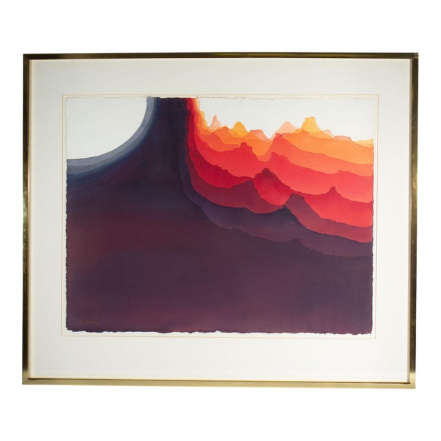 “Mirage Ii” Abstract Watercolor Painting by Ann Leech For Sale