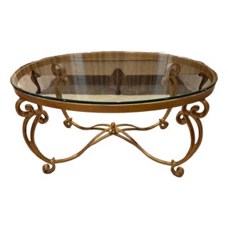 Antique Gold Coffee Table For Sale