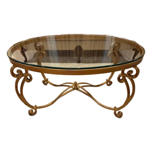 Antique Gold Coffee Table For Sale