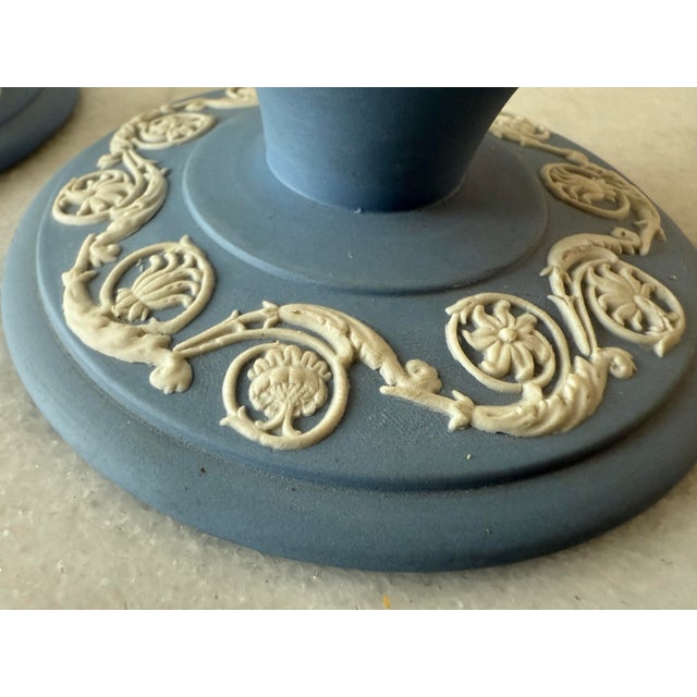 Pair of Wedgwood Jasperware Candle Holders For Sale In Austin - Image 6 of 8