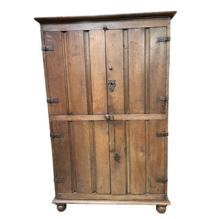 Antique Spanish Oak Kitchen Cabinet, 1670 For Sale