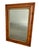 Vintage burl wood wall mirror showcasing the rich swirling grain and warm honey tones that make burl veneers so highly...