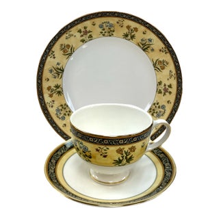 1990s India Salad, Teacup & Saucer Set by Wedgwood For Sale