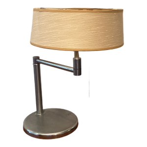 1970s Walter Von Nessen Mid Century Modern Swing Arm Chrome Desk Lamp