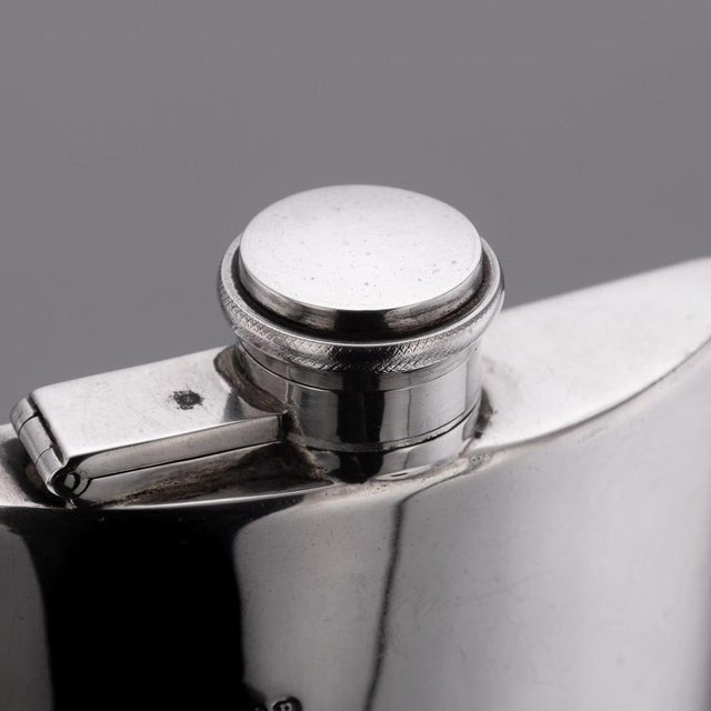 Metal Vintage 20th Century English Silver Hip Flask, Sheffield, 1932 For Sale - Image 7 of 11