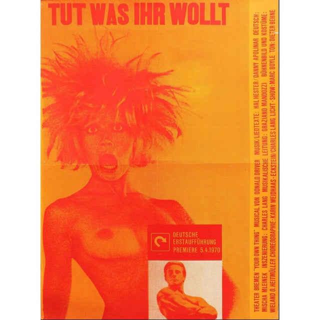 Your Own Thing Do What You Want, German Posters, Rock Musical Hal Hester, 1970s For Sale - Image 6 of 6