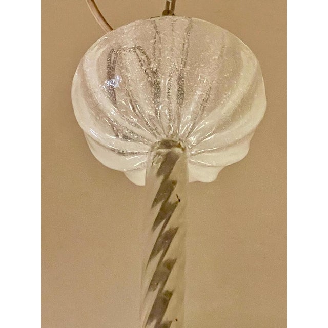 Metal Vintage Italian Pendant Light from Barovier & Toso, 1940 For Sale - Image 7 of 8