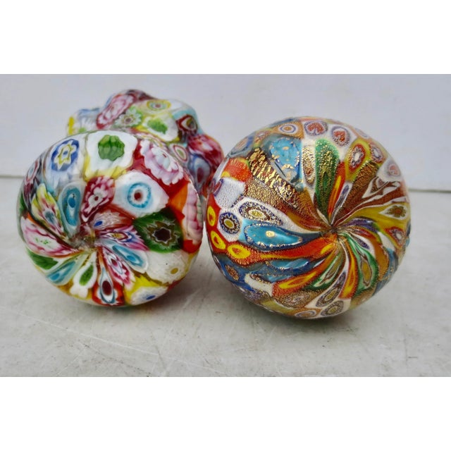 Venetian Glass Vases- a Pair of 2 For Sale - Image 4 of 7