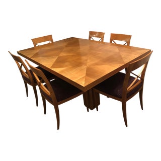 Baker Dining Table & Chairs - Set of 7 For Sale