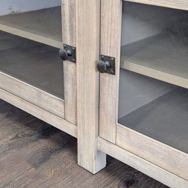 Wood Pottery Barn Benchwright Seadrift Media Console For Sale - Image 7 of 9