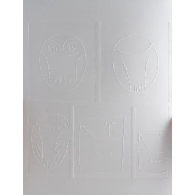 Wood After Pablo Picasso, The Five Owls, Wood Engraving For Sale - Image 7 of 7