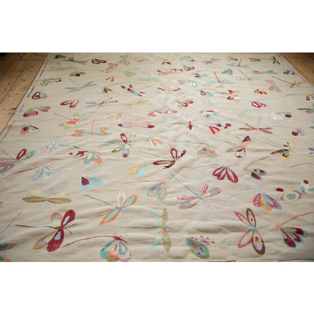 New Pakistani Mixed Weave Pictorial Kilim Design Rug - 8'2" X 9'3" For Sale - Image 4 of 13