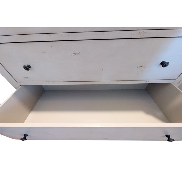 Wood Restoration Hardware St James 5-Drawer Dresser in Antique White For Sale - Image 7 of 10