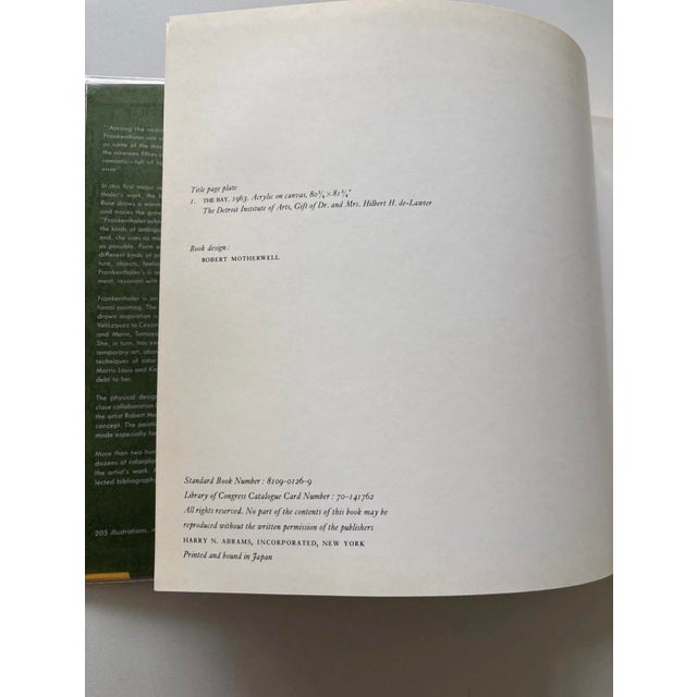 Helen Frankenthaler by Barbara Rose 1st Edition 1970 Painting Robert Motherwell For Sale - Image 11 of 12