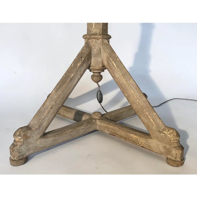 Cerused Wood Floor Lamp by Gérard for Dessin Fournir For Sale - Image 6 of 9