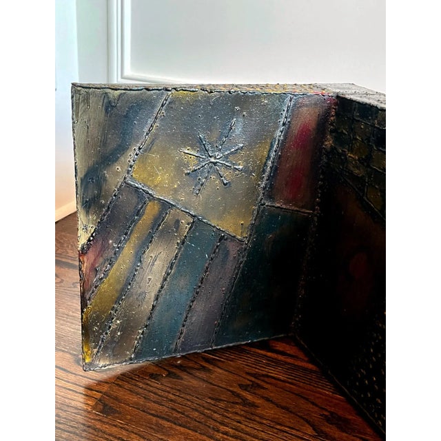 Directional Sculpted Steel Zigzag Coffee Table Base by Paul Evans for Directional For Sale - Image 4 of 12