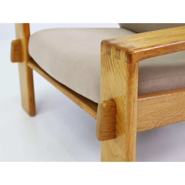 Tan Bonanza Armchairs and Coffee Table in Oak by Esko Pajamies for Asko, Finland, 1966, Set of 3 For Sale - Image 8 of 18