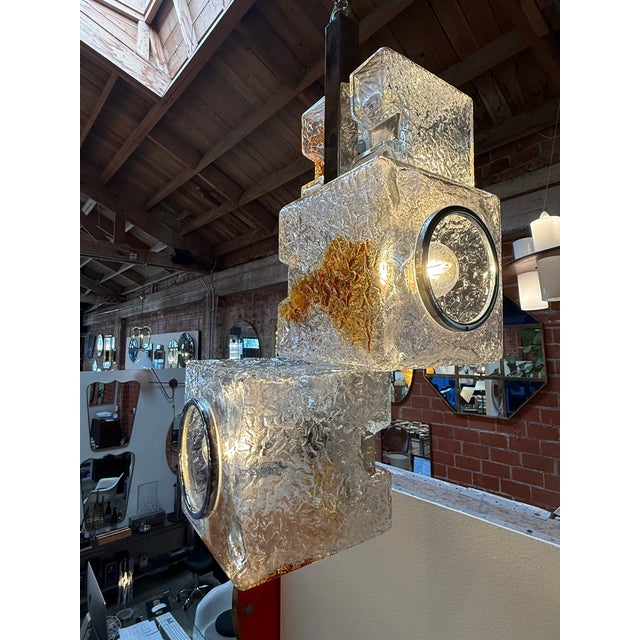 Toni Zuccheri for VeArt Murano 3 Light Pendant, Italy, 1970s For Sale - Image 11 of 11