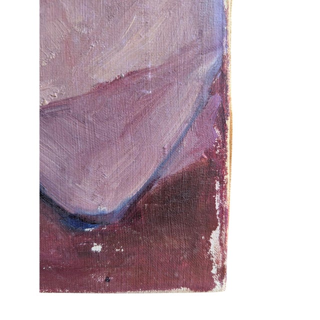 Purple Early 20th Century Still Life Botanical Oil Painting on Canvas For Sale - Image 8 of 11