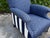 Early 20th Century Antique English Upholstered Armchair and Oversized Ottoman For Sale - Image 5 of 12