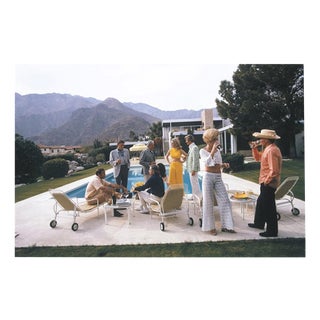 Slim Aarons, Poolside Social, Limited Edition Estate Stamped Photographic Print, 1970s For Sale