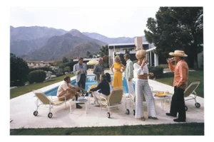 Slim Aarons, Poolside Social, Limited Edition Estate Stamped Photographic Print, 1970s