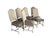 Leather Dining Chairs With Multicolor Tweed Woven Fabric For Sale - Image 11 of 12
