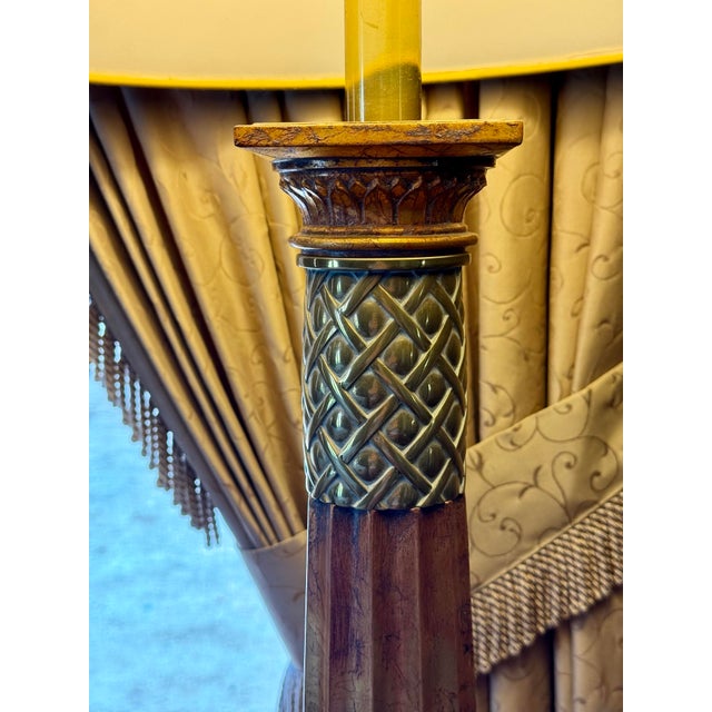 Stiffel Brass Gold Leafed Table Lamps - a Pair For Sale - Image 9 of 12