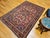 Vintage Persian Malayer Rug, Hand-Knotted Wool, Floral Pattern, 5x7, Ivory & Navy For Sale - Image 9 of 18