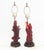 Chinese Cherry Red Amber Figural Table Lamps, Pair For Sale - Image 10 of 10