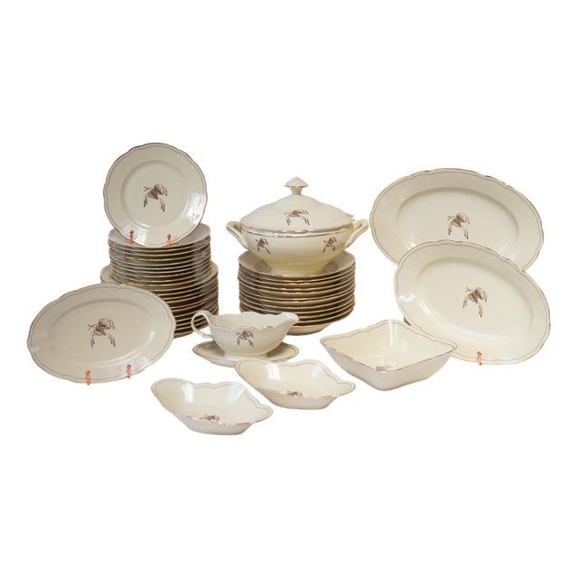 Swedish Dinner Service in Porcelain, Set of 42 For Sale