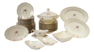 Swedish Dinner Service in Porcelain, Set of 42