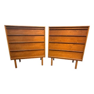 1960s Pair of Austinsuite Four Drawer Teak Chests For Sale
