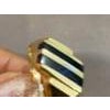 Two Stripes Black Onyx Men's Ring 14 Karat Yellow Gold, Size 11, UNISEX For Sale - Image 16 of 18