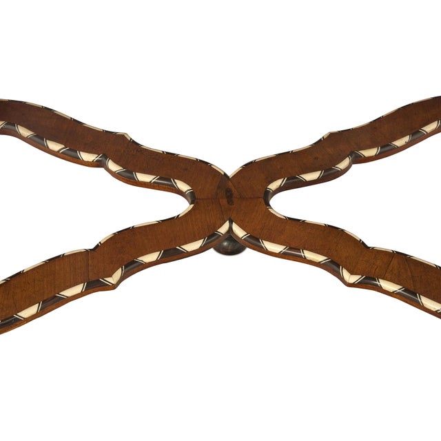 19th-Century Dutch Baroque Revival Marquetry Table W/ Ebonized Barley-Twist Legs For Sale In Los Angeles - Image 6 of 12