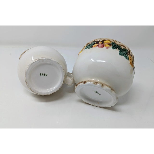 Vintage 1950s European Ceramic Sugar and Creamer Set - Two (2) Pieces For Sale - Image 11 of 11