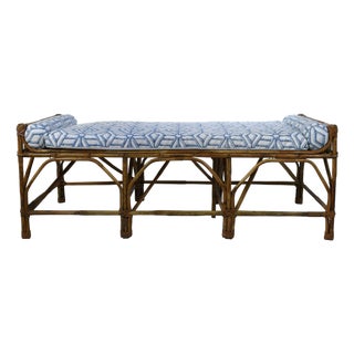 Fretwork Bamboo Bench For Sale