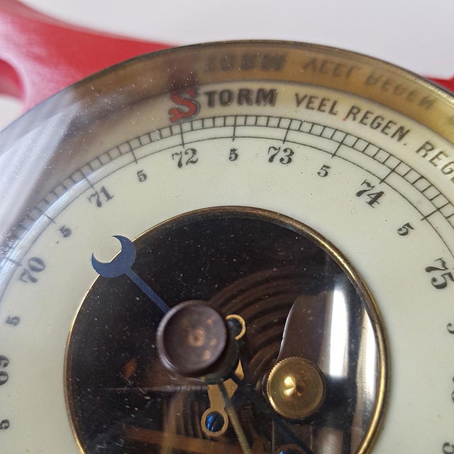 Art Nouveau Barometer with Thermometer, Netherlands, 1920s For Sale - Image 6 of 8