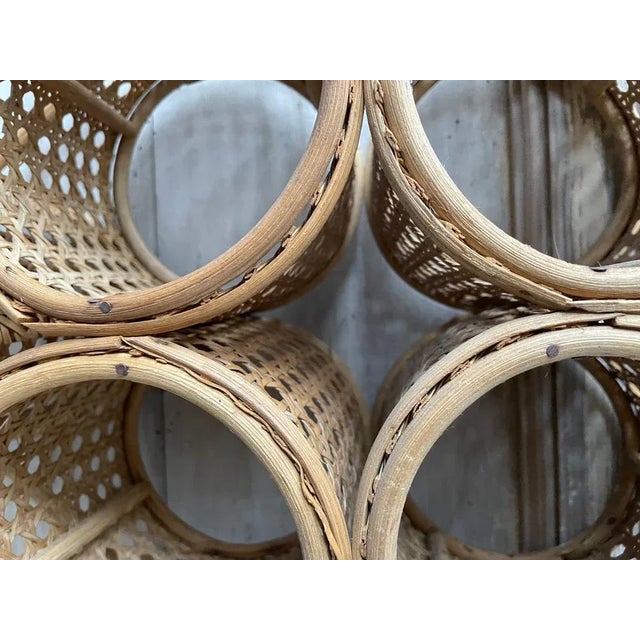 Vintage Bottle Holder in Bamboo, 1970s For Sale - Image 3 of 5