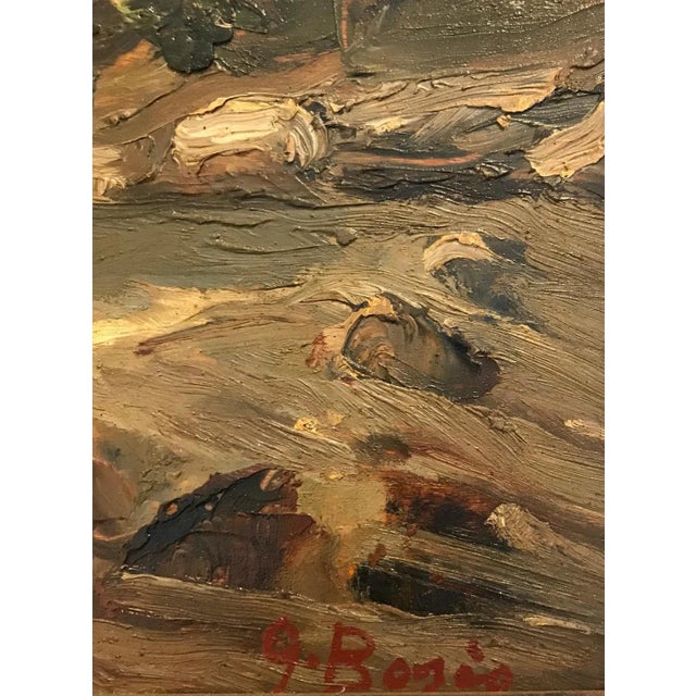 Giuseppe Bosio, Valley by the River, Oil on Wood For Sale - Image 3 of 8