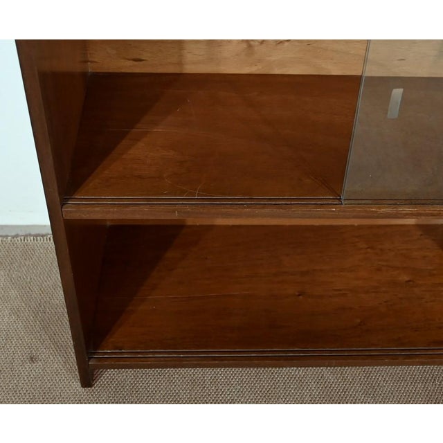 Wood Glass Bookcase by D. Rozaffy, 1960s For Sale - Image 7 of 14