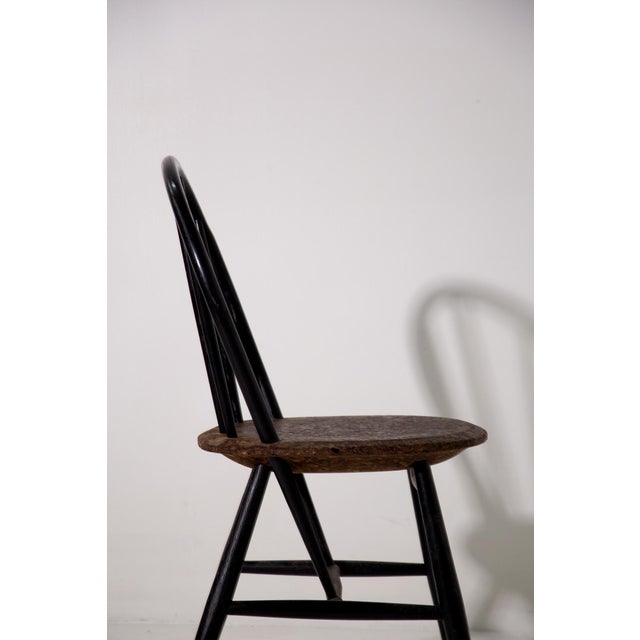 Wood and Cork Chairs, 1970, Set of 6 For Sale - Image 11 of 14